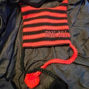 Dolls kill striped kitty beanie